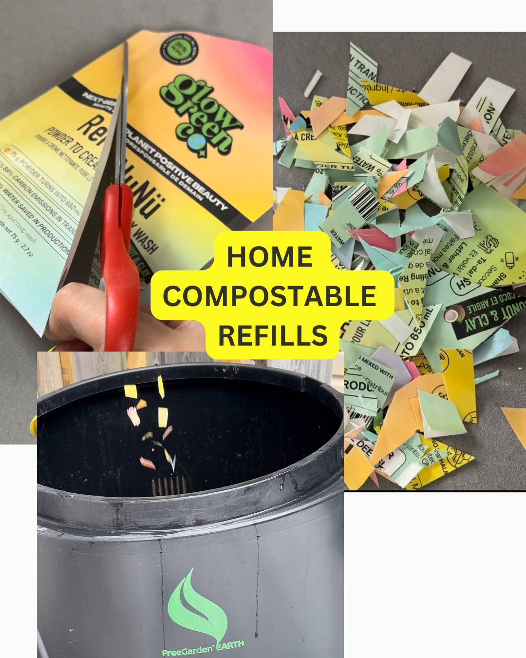 ReNuNü Refillable Powder to Cream Body Wash Kit - Coconut & Clay